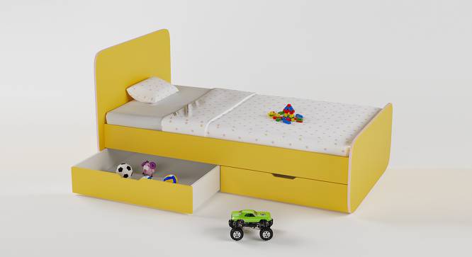 Dreambubble Bed-Yellow (Yellow, Matte Finish) by Urban Ladder - Cross View Design 1 - 356445
