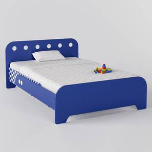 Bedroom Furniture In Trivandrum Design Muppets Engineered Wood Bed in Electric Blue Colour