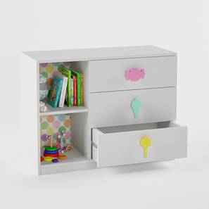 Kids Drawer Design Candyland Engineered Wood Chest of 3 Drawers in Matte Finish