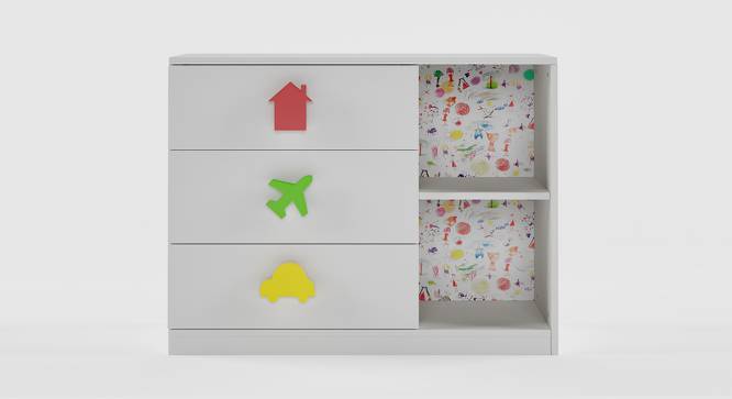 Joy Ride Chest of Drawers (White, Matte Finish) by Urban Ladder - Front View Design 1 - 356676