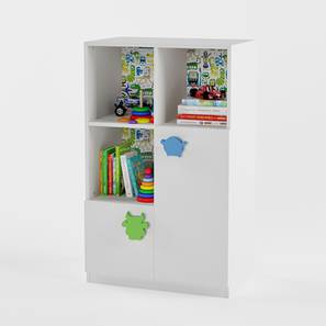 Kids Storage Cabinets Design Engineered Wood Kids Storage Cabinet in White Colour