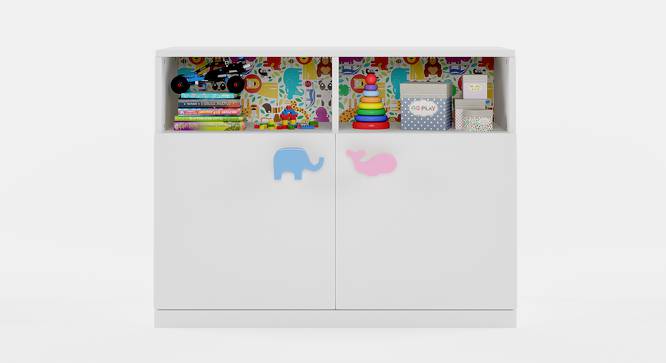Petting Zoo Storage Cabinet (White, Matte Finish) by Urban Ladder - Front View Design 1 - 356718