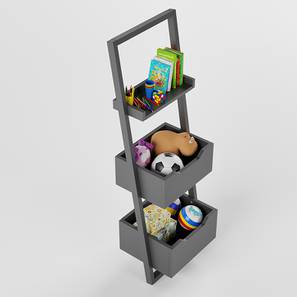 Kids Storage Cabinets Design Engineered Wood Kids Storage Cabinet in Slate Grey Colour