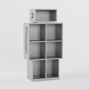Kids Storage Cabinets Design Wall E Engineered Wood Kids Bookshelf in Silver Grey Colour