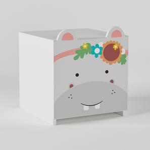 Kids Bedside Tables Design Wild Things Bedside Table - Hippo (White)