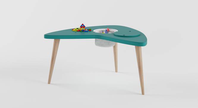 Boomerang Table Storage - Caribe (Teal, Matte Finish) by Urban Ladder - Cross View Design 1 - 356806