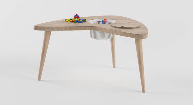 Boomerang Table Storage - Oak (Oak, Matte Finish) by Urban Ladder - Cross View Design 1 - 356812