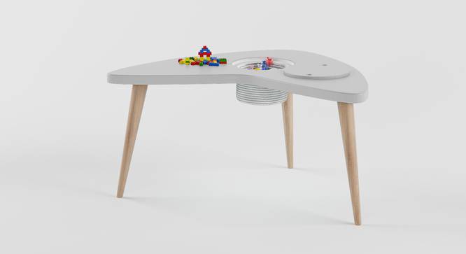 Boomerang Table Storage - White (White, Matte Finish) by Urban Ladder - Cross View Design 1 - 356817