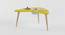 Boomerang Table Storage - Yellow (Yellow, Matte Finish) by Urban Ladder - Cross View Design 1 - 356821