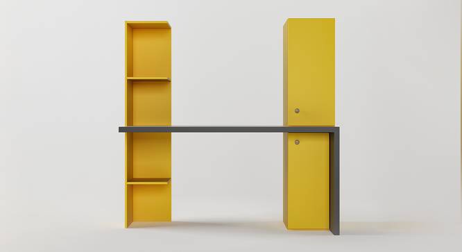 Color Block Study Table (Yellow, Matte Finish) by Urban Ladder - Front View Design 1 - 356842