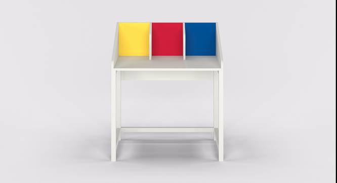 Color Play Study Table - White (White, Matte Finish) by Urban Ladder - Front View Design 1 - 356848