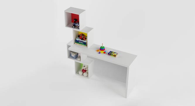 Mad Hatter Study Table (White, Matte Finish) by Urban Ladder - Cross View Design 1 - 356888