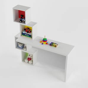 Kids Study Table Design Mad Free Standing Kids Table in White Colour