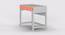 Topolino Study Table - Silver Grey (Matte Finish, Silver Grey) by Urban Ladder - Rear View Design 1 - 356902