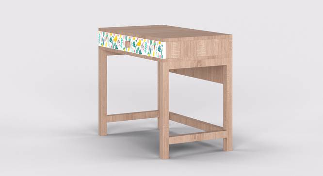 Topolino Study Table - White and Oak (Matte Finish, White and Oak) by Urban Ladder - Rear View Design 1 - 356911