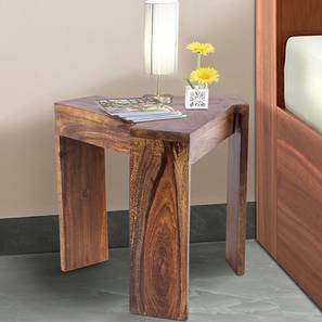 Center Tables Design Avina Solid Wood Side Table in Teak Finish