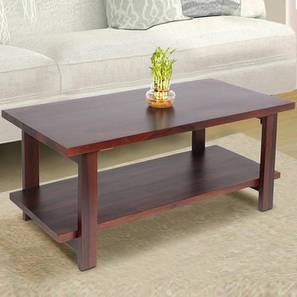 Coffee Table Design Aroda Rectangular Solid Wood Coffee Table in Walnut Finish
