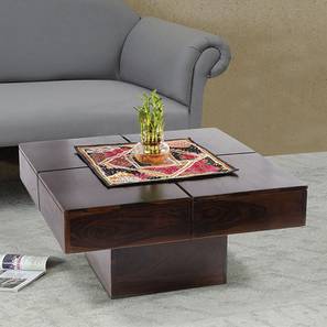 Coffee Table Design Montreal Square Solid Wood Coffee Table in Walnut Finish