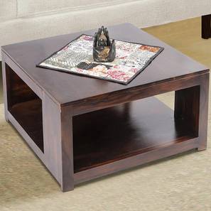 Coffee Table Design Milan Square Solid Wood Coffee Table in Walnut Finish