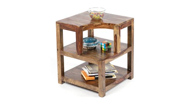 Aural Bedside Table - Teak Finish (Teak Finish) by Urban Ladder - Cross View Design 1 - 357016