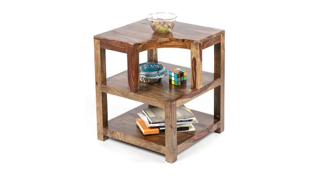 Aural Bedside Table - Teak Finish (Teak Finish) by Urban Ladder - Cross View Design 1 - 357016