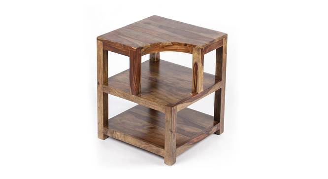 Aural Bedside Table - Teak Finish (Teak Finish) by Urban Ladder - Front View Design 1 - 357029