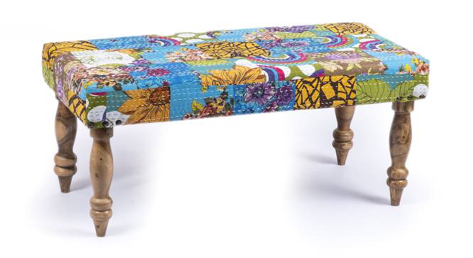 Bestone Bench - Multicolour Patch Kantha (Teak Finish, Multicolour Patch Kantha) by Urban Ladder - Cross View Design 1 - 357111