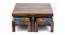 Blane Coffee Table Set - Multicolour Patch Kantha (Teak Finish, Multicolour Patch Kantha) by Urban Ladder - Front View Design 1 - 357220