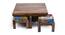 Blane Coffee Table Set - Multicolour Patch Kantha (Teak Finish, Multicolour Patch Kantha) by Urban Ladder - Rear View Design 1 - 357235