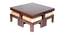 Blane Coffee Table Set - Velvet Cream (Walnut Finish, Velvet Cream) by Urban Ladder - Rear View Design 1 - 357236