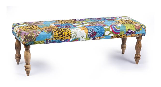 Cairo Bench - Multicolour Patch Kantha (Teak Finish, Multicolour Patch Kantha) by Urban Ladder - Cross View Design 1 - 357305