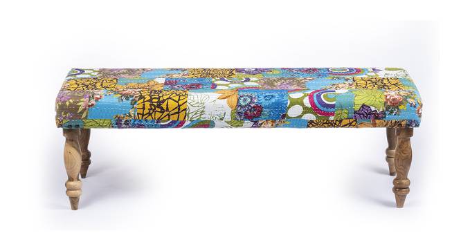 Cairo Bench - Multicolour Patch Kantha (Teak Finish, Multicolour Patch Kantha) by Urban Ladder - Front View Design 1 - 357319
