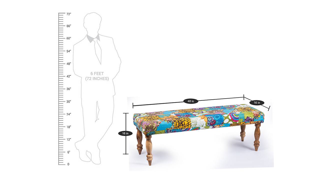 Cairo bench multicolour patch kantha 6