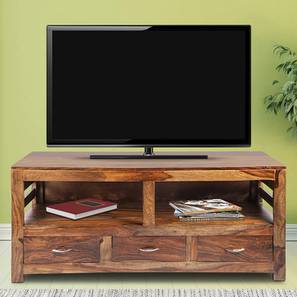 Tv Units In Patna Design Allen Solid Wood Free Standing TV Unit in Teak Finish