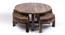 Nashville Coffee Table Set - Brown Sparkle Velvet (Teak Finish, Brown Sparkle Velvet) by Urban Ladder - Front View Design 1 - 357650