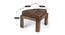 Nashville Coffee Table Set - Brown Sparkle Velvet (Teak Finish, Brown Sparkle Velvet) by Urban Ladder - Image 1 Design 1 - 357703