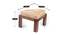 Nashville Coffee Table Set - Ivory Sparkle Velvet (Teak Finish, Ivory Sparkle Velvet) by Urban Ladder - Image 1 Design 1 - 357704