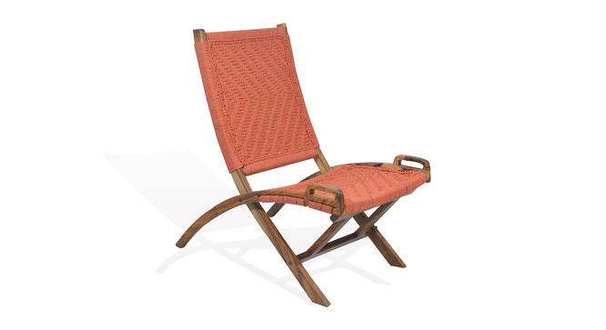 Natwest Lounge Chair - Orange (Teak Finish, Orange) by Urban Ladder - Cross View Design 1 - 357735