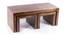 Robert Coffee Table Set - Teak Finish (Teak Finish, Teak Finish) by Urban Ladder - Front View Design 1 - 357745