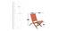 Natwest Lounge Chair - Orange (Teak Finish, Orange) by Urban Ladder - Design 1 Dimension - 357797