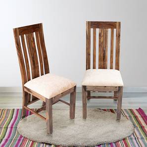 Wooden Chair Design Columbus Solid Wood Dining Chair set of 2 in Teak Finish