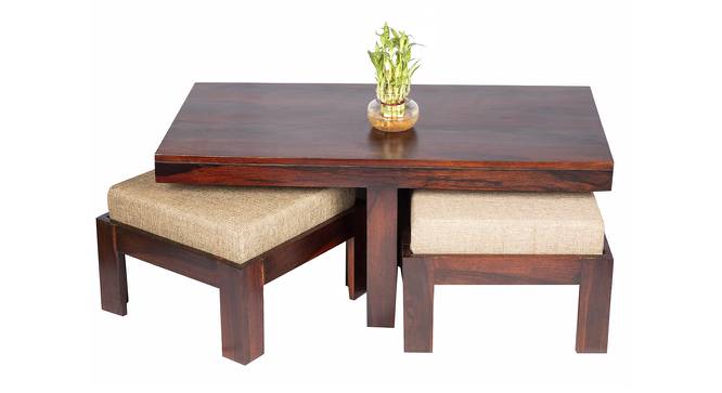 Ross Coffee Table Set - Jute Beige (Walnut Finish, Jute Beige) by Urban Ladder - Cross View Design 1 - 357816