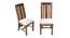 Romeo Dining Chair - Set of 2 (Teak Finish, Ivory Sparkle Velvet) by Urban Ladder - Cross View Design 1 - 357820