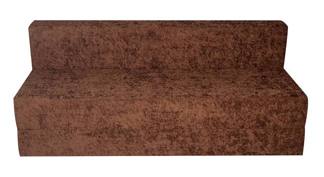 Naples Sofa Cum Bed - Brown (Brown, Brown Sparkle Velvet Finish) by Urban Ladder - Front View Design 1 - 357905