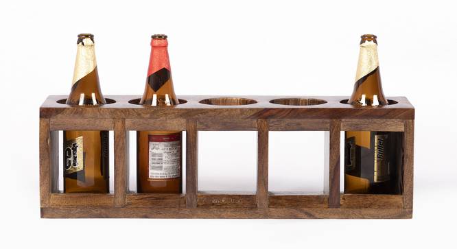 Wembley Wine Rack / Bottle Holder (Teak Finish, Teak Finish) by Urban Ladder - Cross View Design 1 - 357915