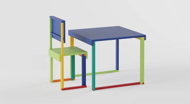 Technicolor  Study Table & Chair - Electric Blue (Electric Blue, Matte Finish) by Urban Ladder - Cross View Design 1 - 357928