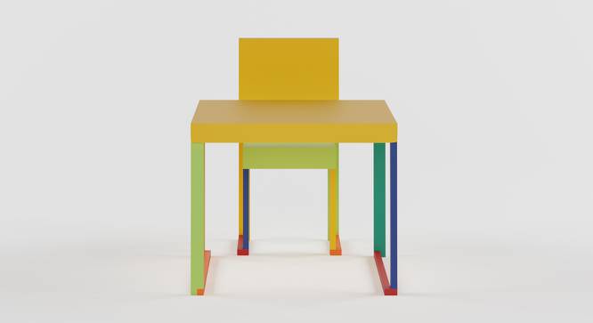 Technicolor  Study Table & Chair - Yellow (Yellow, Matte Finish) by Urban Ladder - Front View Design 1 - 357938