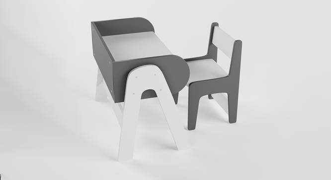 Futurama Study Table & Chair (Matte Finish, Slate Grey) by Urban Ladder - Cross View Design 1 - 357954