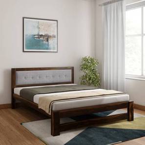 Queen Size Bed Design Carrie Non Storage Bed (Queen Bed Size, Semi Gloss Finish, PROVINCIAL TEAK)