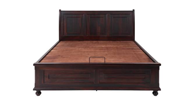 Alexander Queen Bed With Hydraulic Storage (Queen Bed Size, Dark Walnut Finish) by Urban Ladder - Cross View Design 1 - 358150
